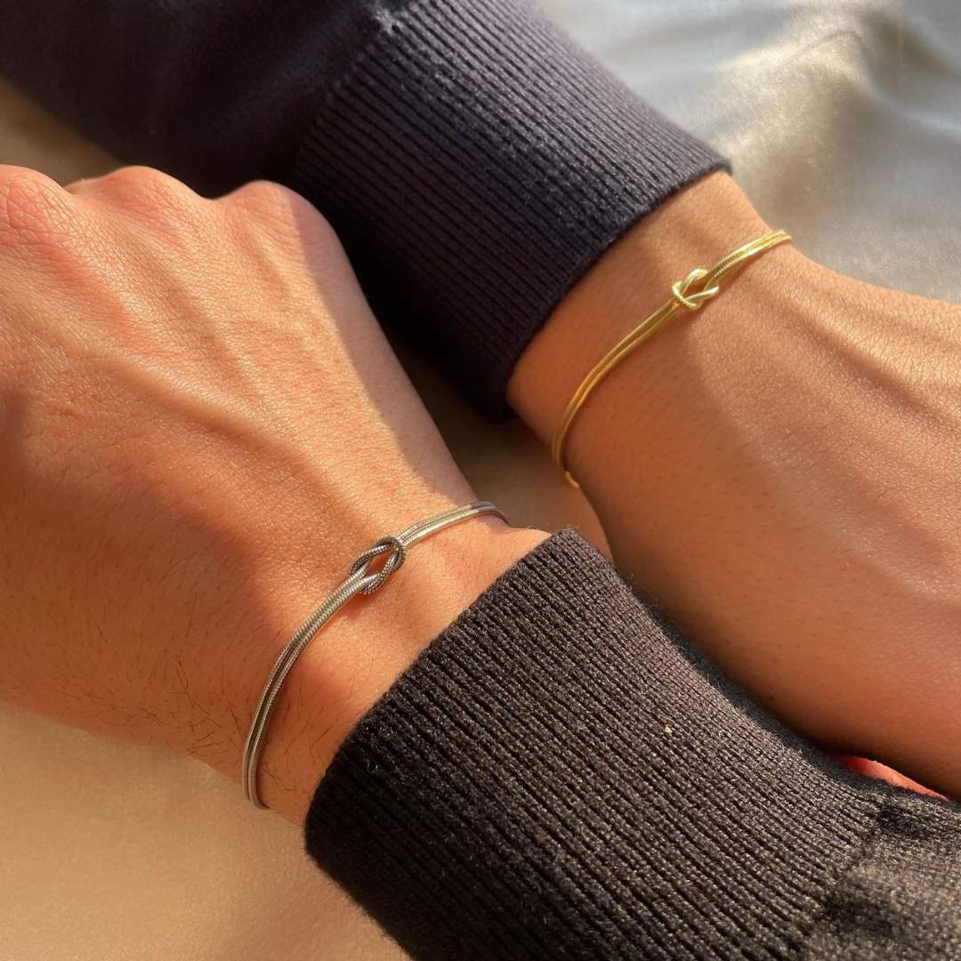 Damen Minimalistisches Knotenarmband Elegant und Verstellbar