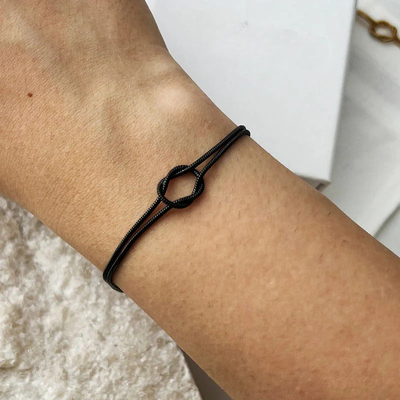 Damen Minimalistisches Knotenarmband Elegant und Verstellbar