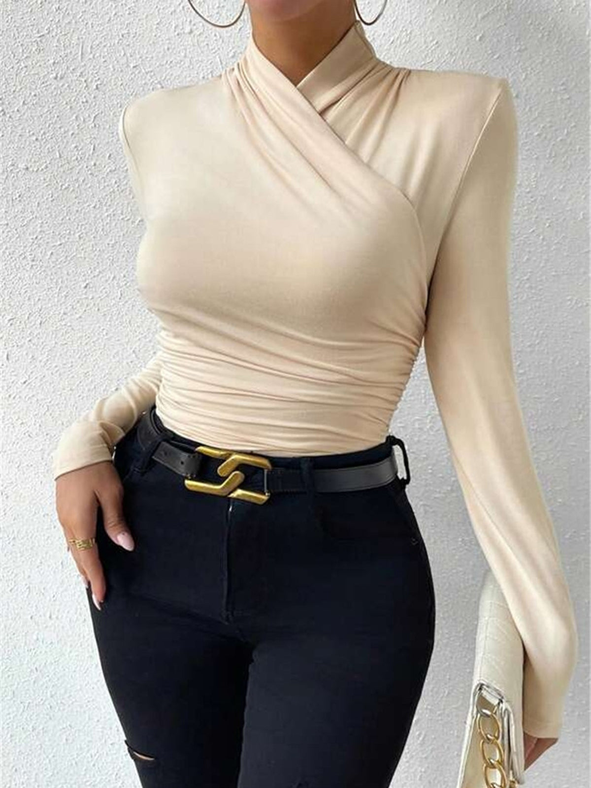 Damen Oberteil mit elegantem Wickeldesign
