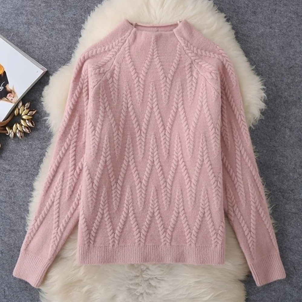 Damen Pullover- und Hosen-Set mit Struktur