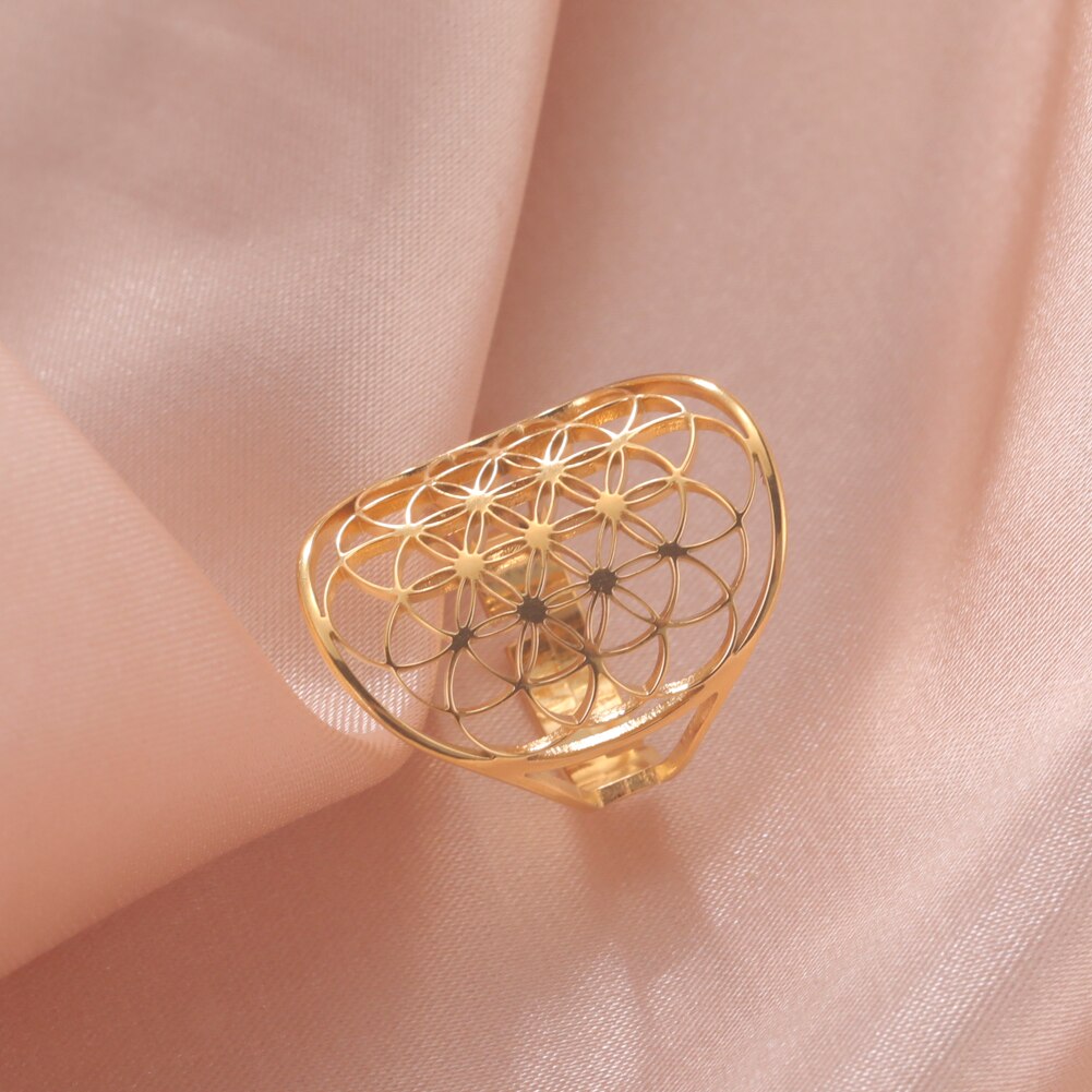 Damen Verstellbarer Ring mit geometrischem Design