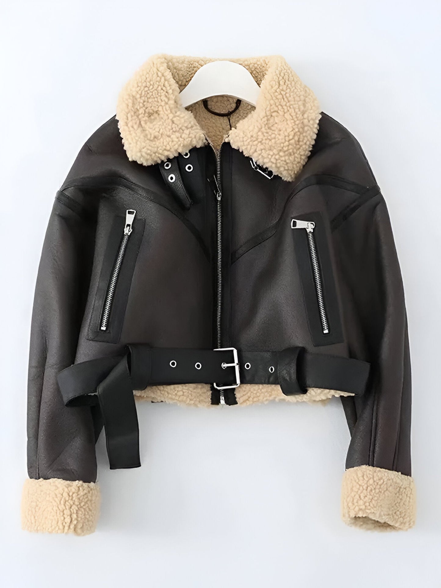 Damen Winterjacke aus Kunstleder
