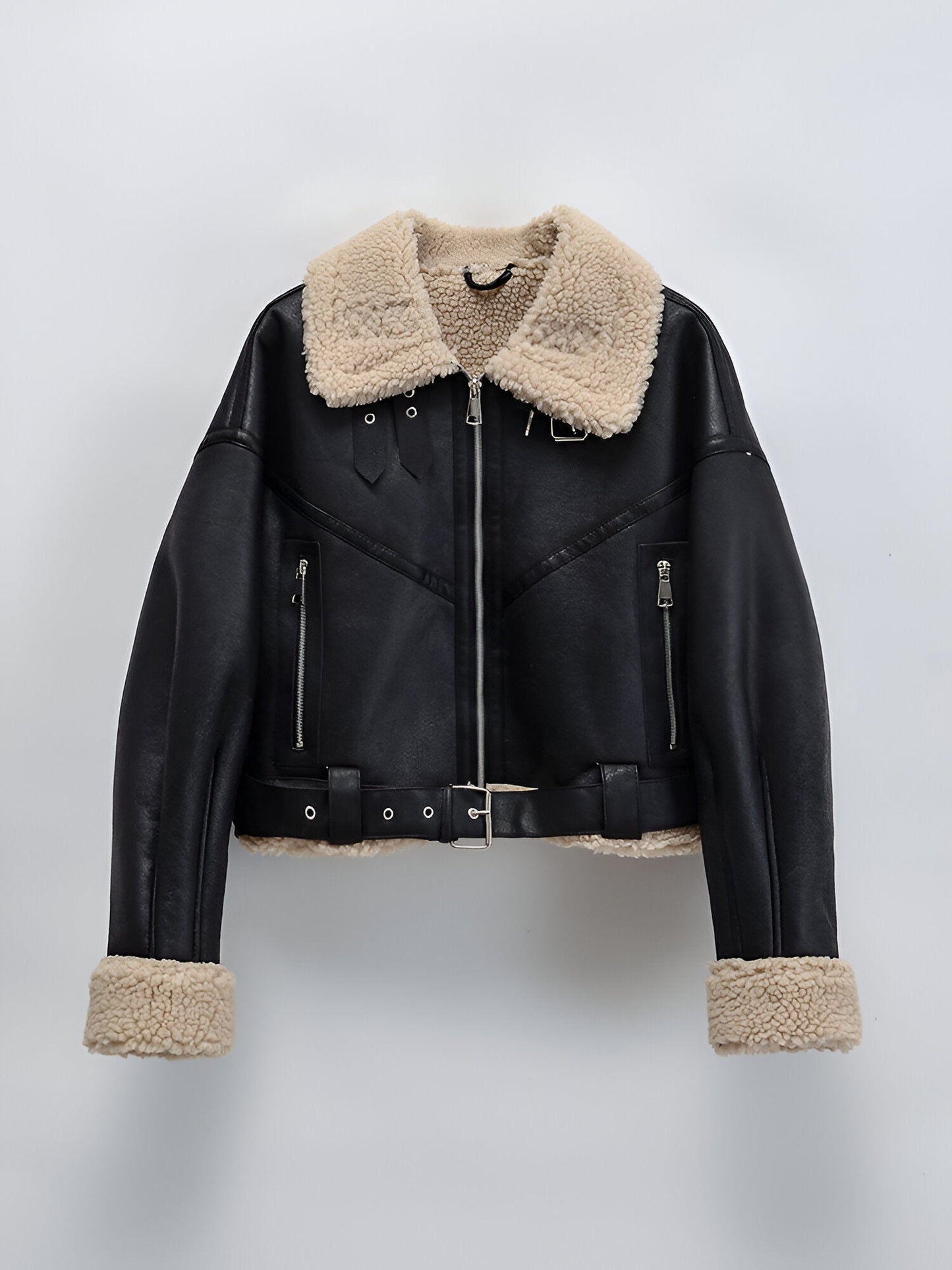 Damen Winterjacke aus Kunstleder
