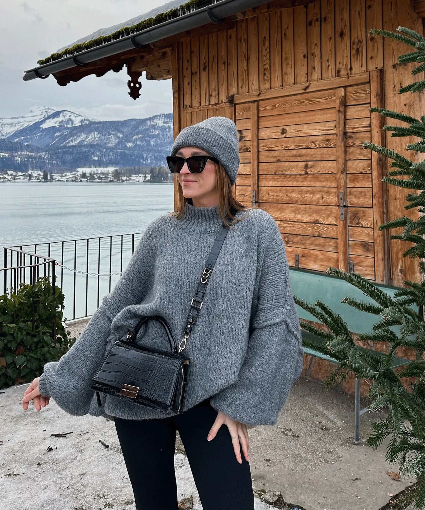Damenpullover mit Halbkragen