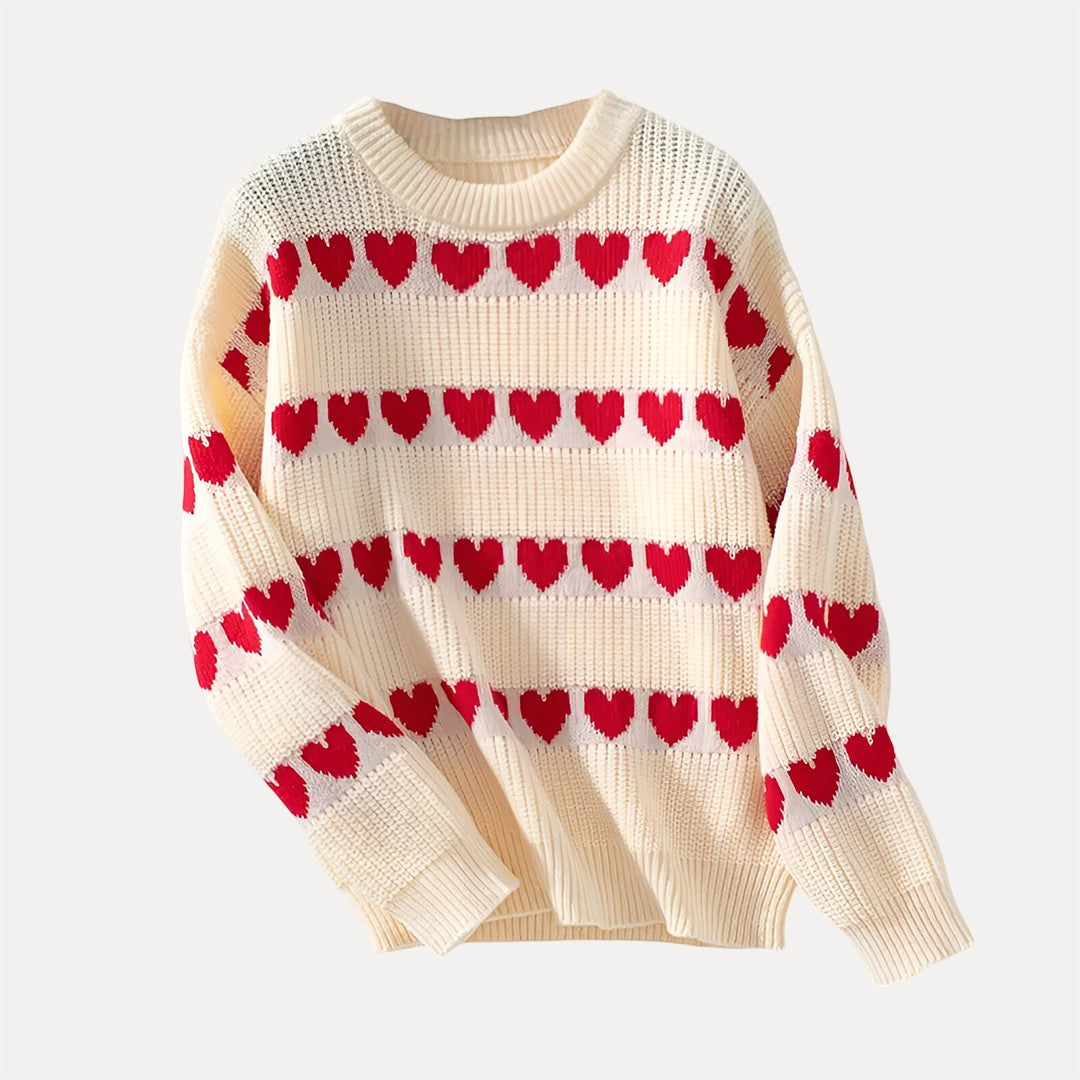 Damenpullover mit Herzdesign