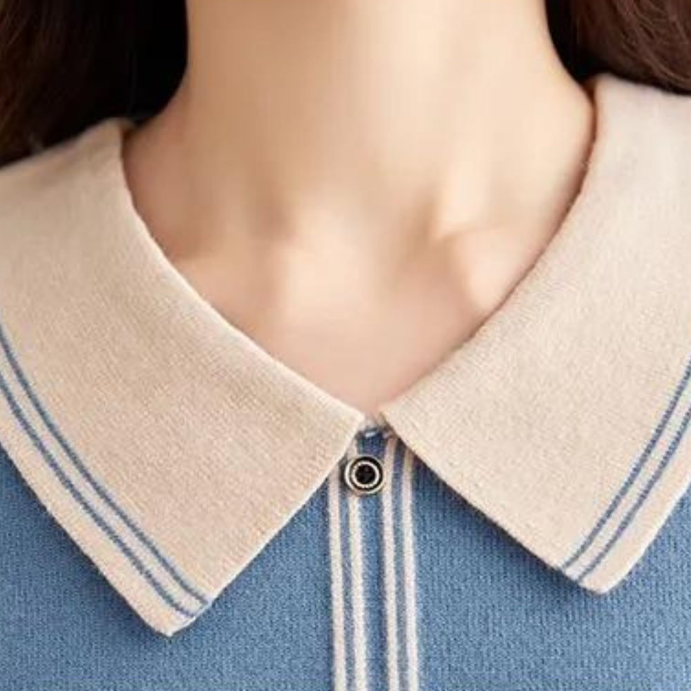 Damenpullover mit Kragen
