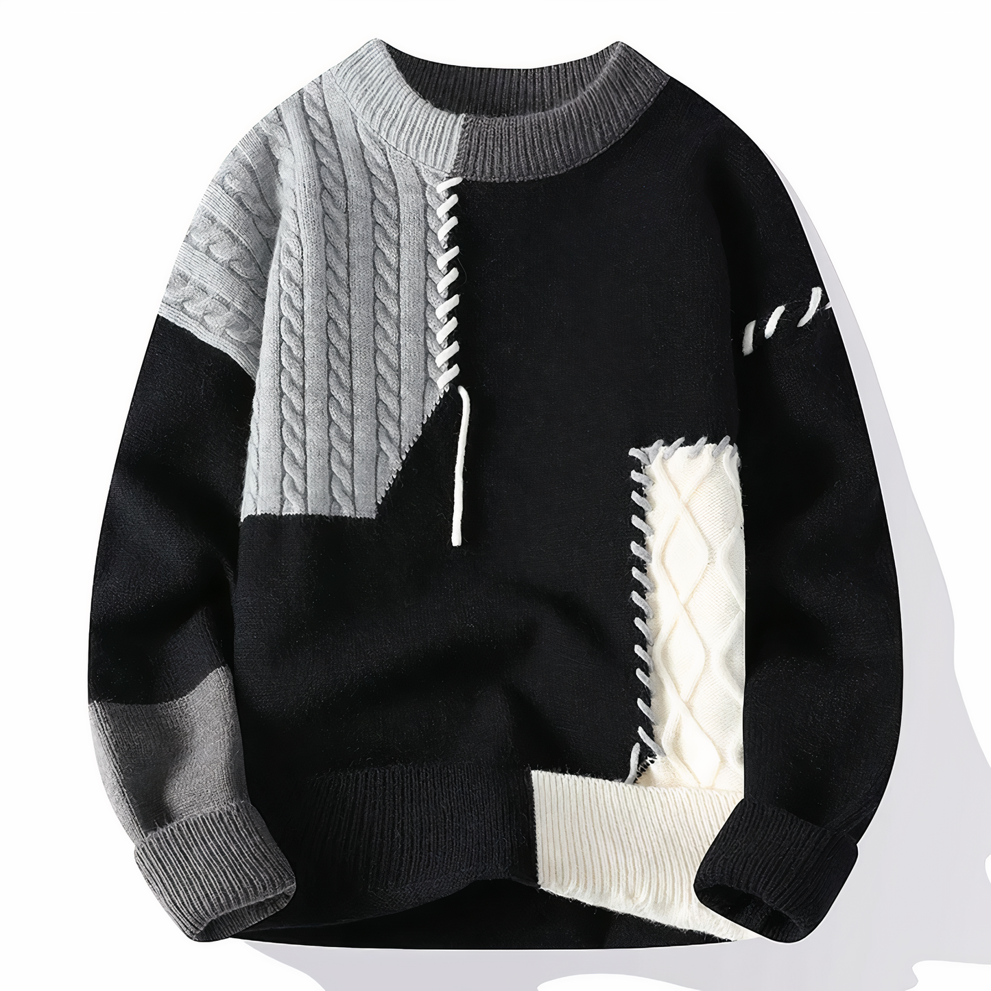 Dave | Einzigartiger Patchwork Pullover