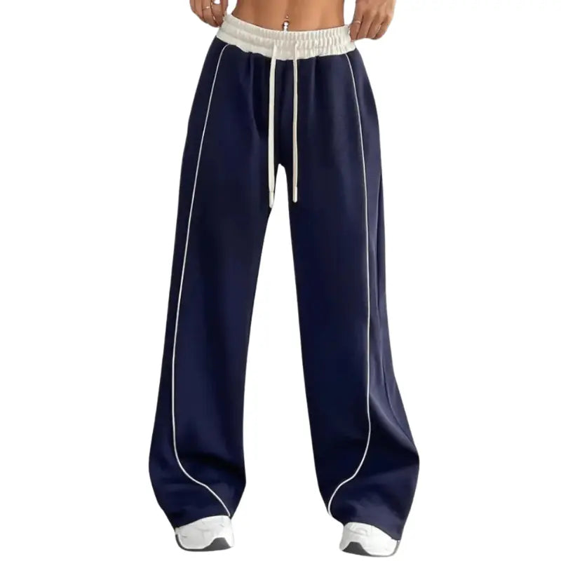 Dehnbare Damen Jogginghose mit weitem Bein und verstellbarem Bund – Komfortabel und vielseitig 4