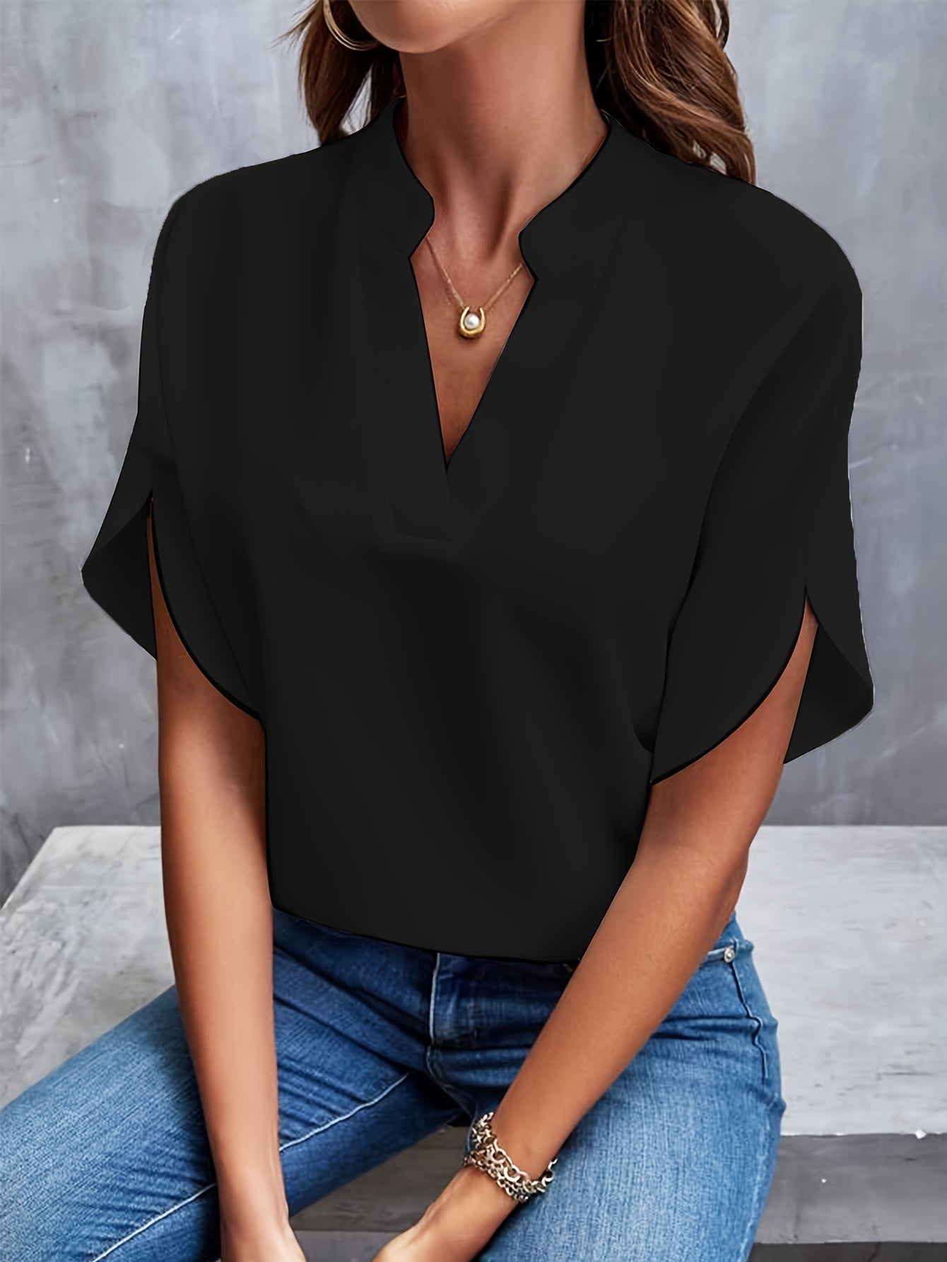 Kiki | Elegante Bluse für Damen aus Baumwollmischung im Sommerstil