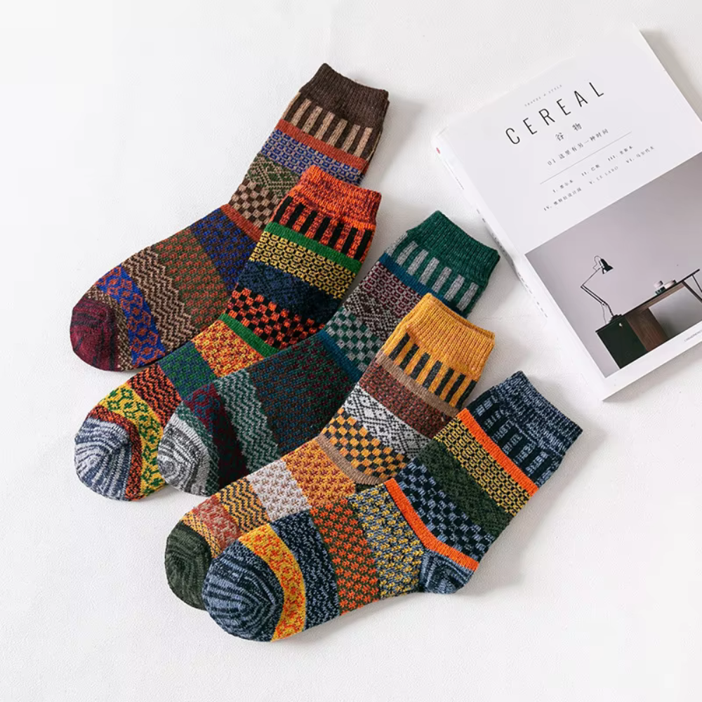 Bunte Socken für Winter und Schneestiefel