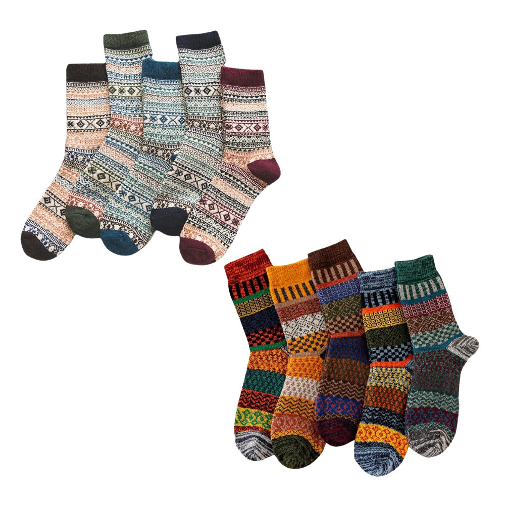 Bunte Socken für Winter und Schneestiefel