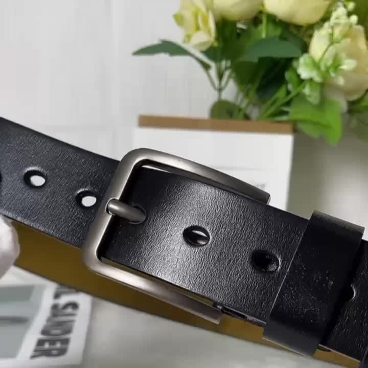 Echte Leder Herrenriemen mit Pin-Gesp