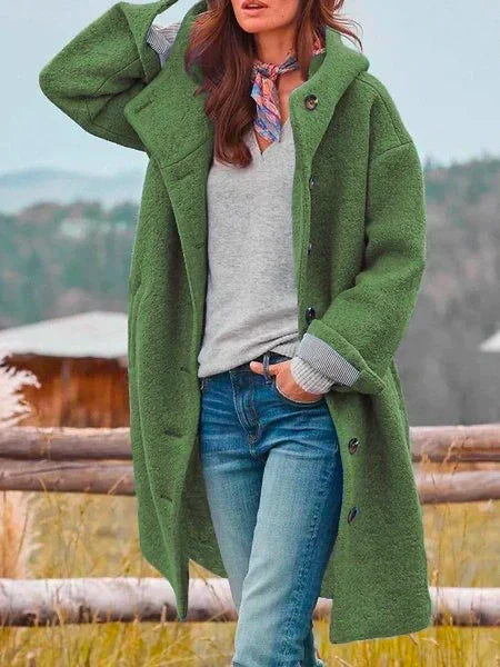Elegante Damen-Kapuzenjacke für Herbst und Winter