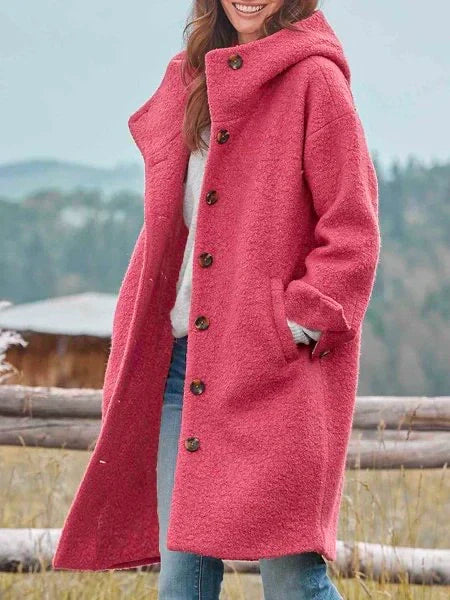 Elegante Damen-Kapuzenjacke für Herbst und Winter