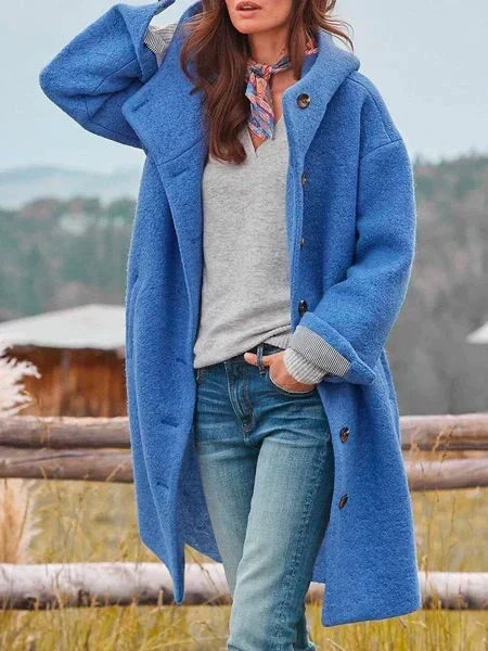 Elegante Damen-Kapuzenjacke für Herbst und Winter