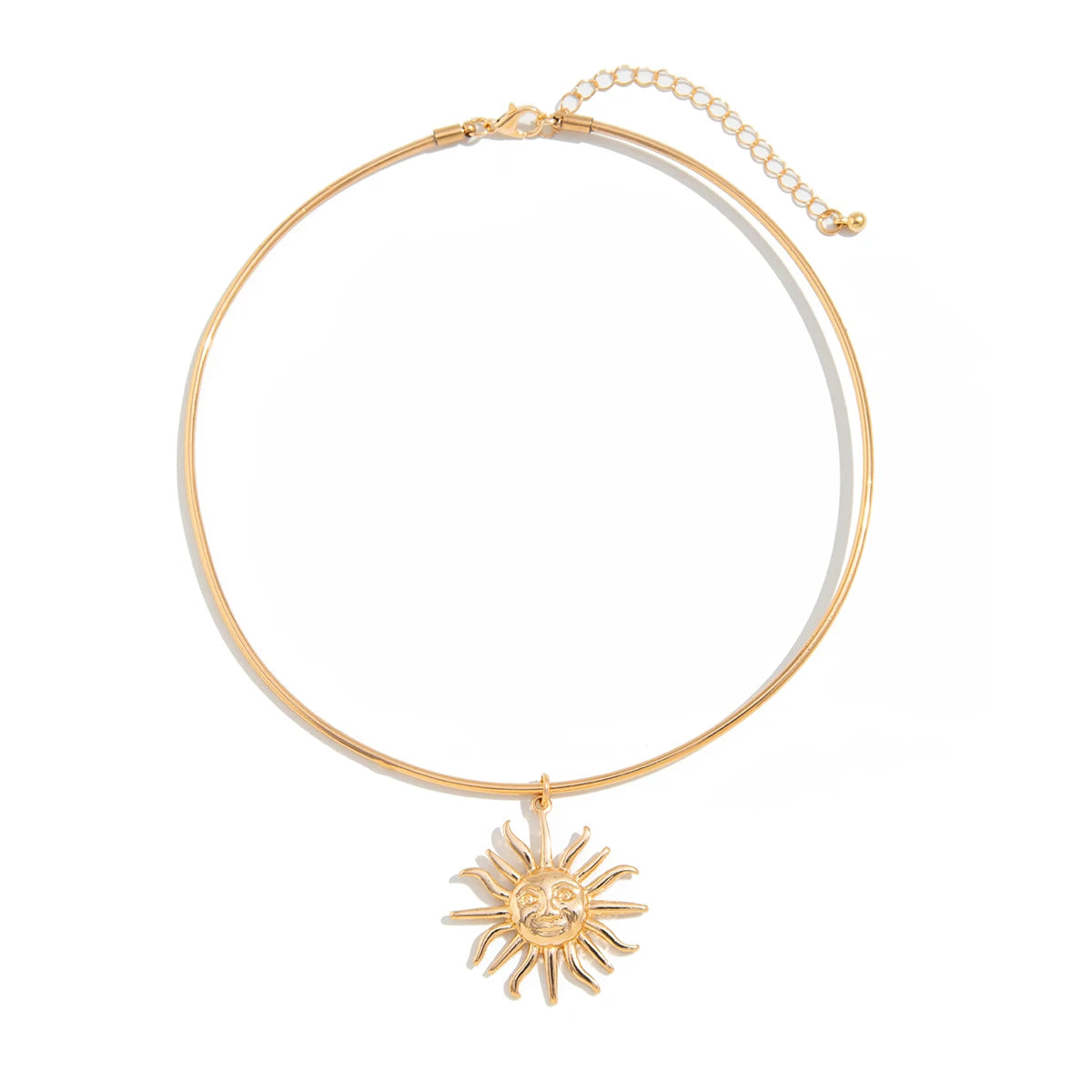 Elegante ene Choker-Halskette mit Sonnenanhänger für Damen