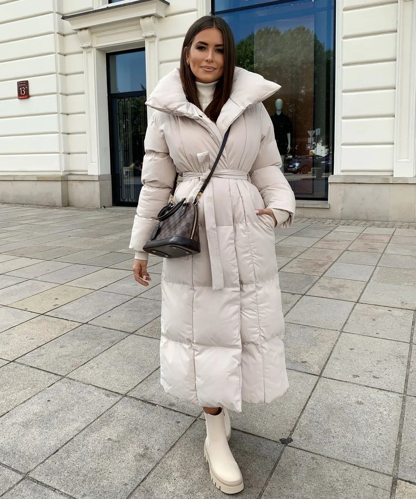 Elegante Lange Winterjacke für Damen