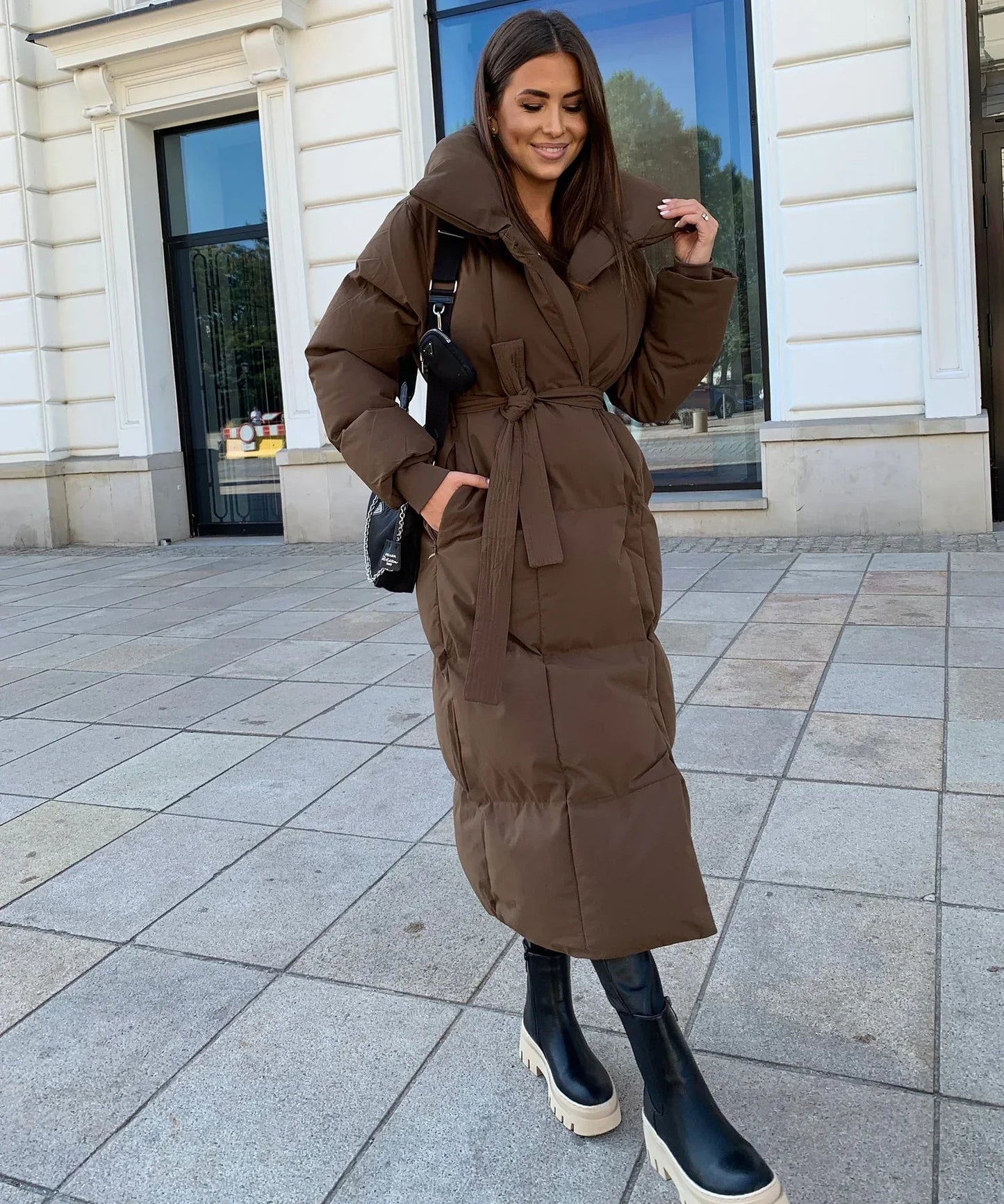 Elegante Lange Winterjacke für Damen