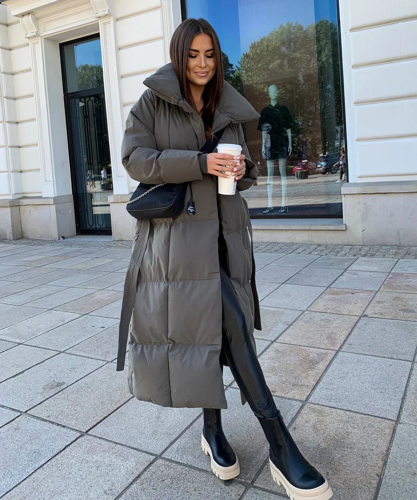 Elegante Lange Winterjacke für Damen