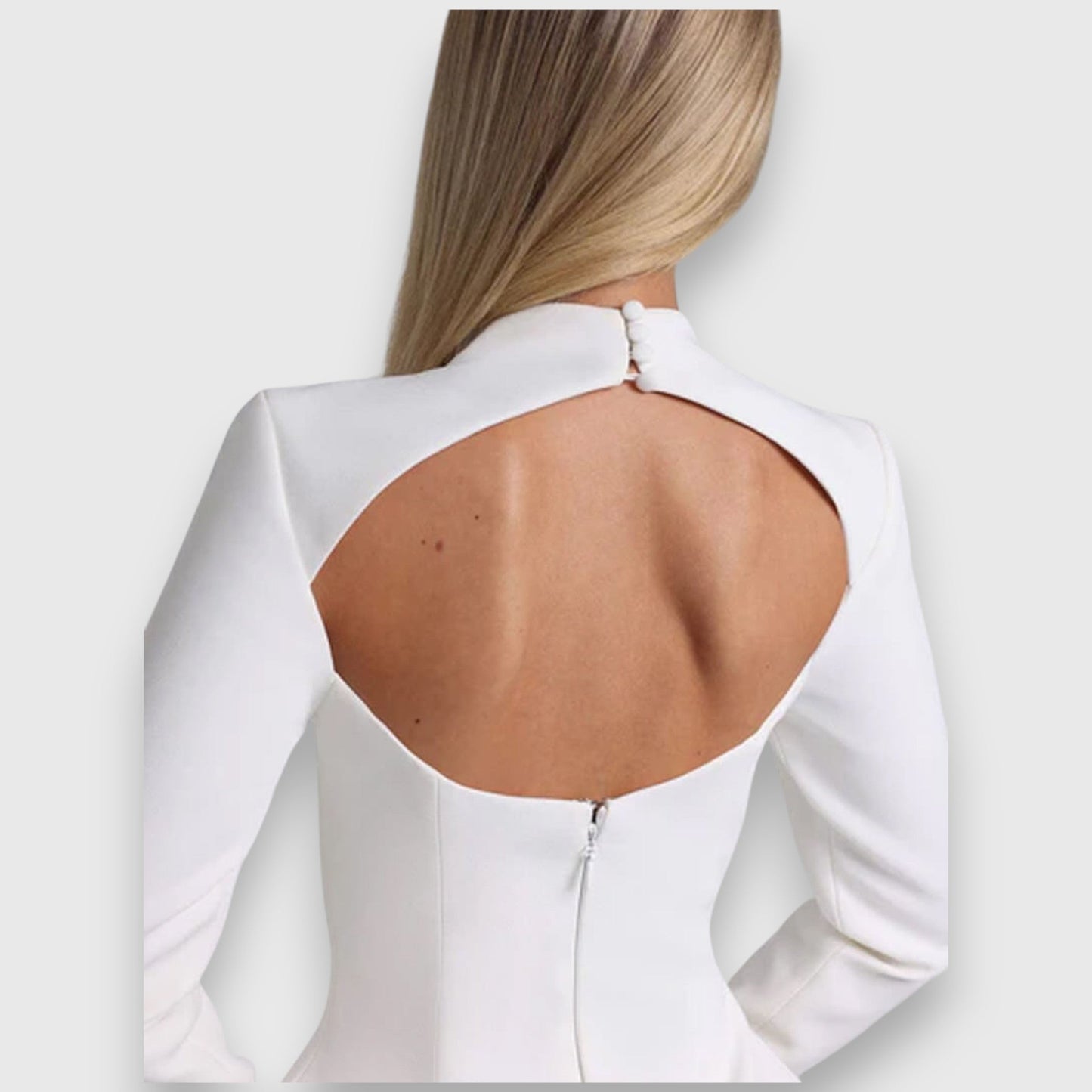 Elegant mini dress without back