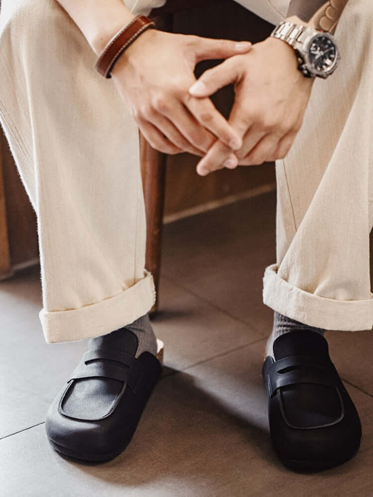 Elegante Schwarze Mules aus Mikrofaser