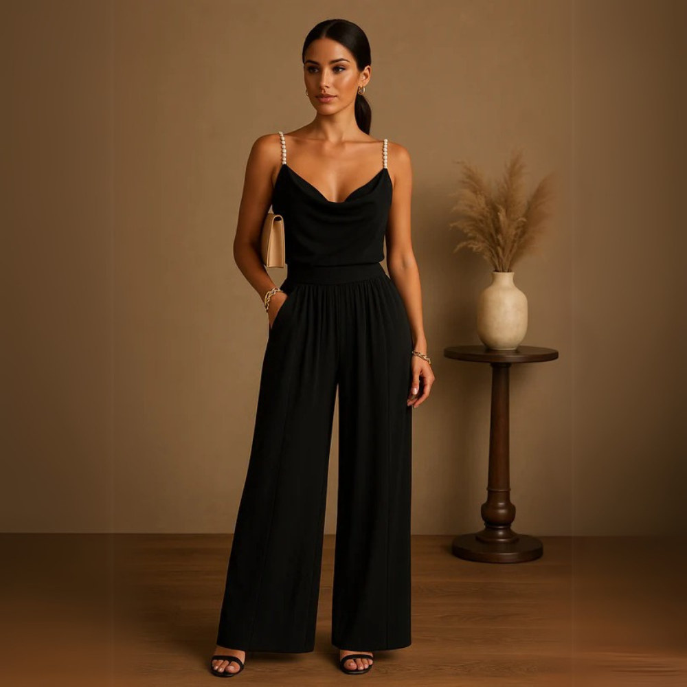 Elegante tuta da donna con gamba larga