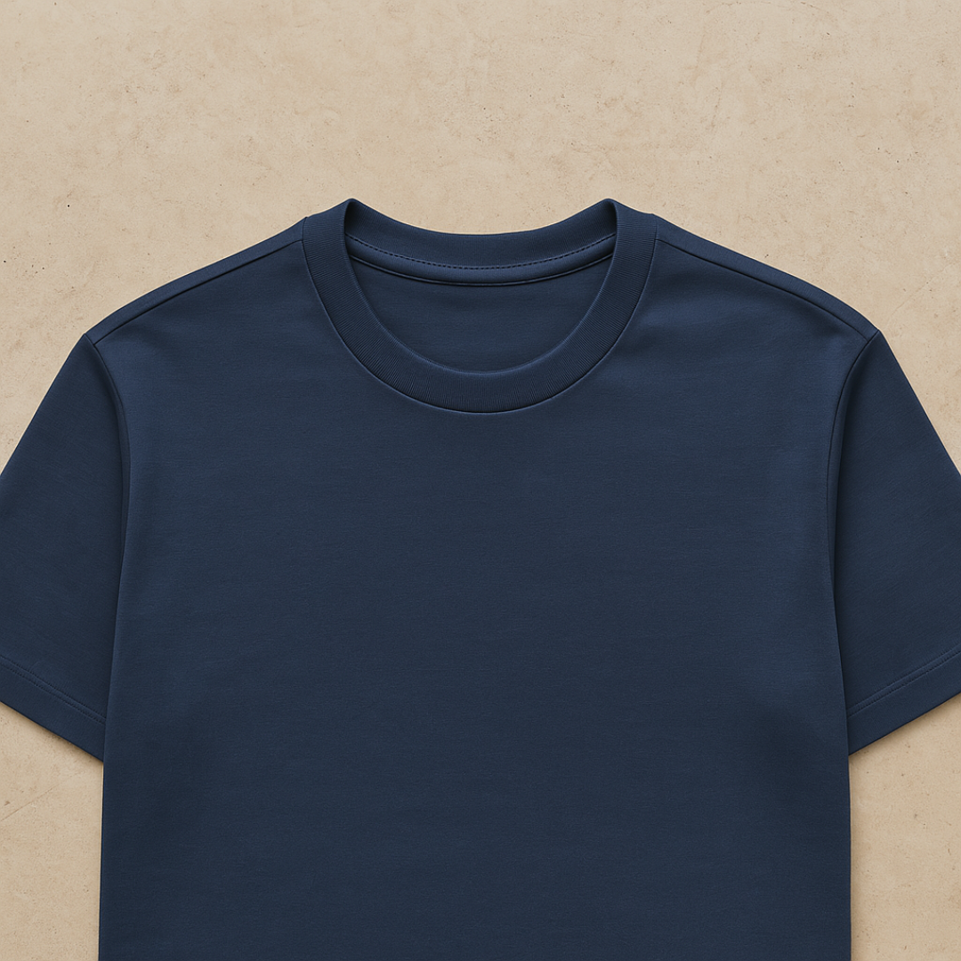 Elegantes Baumwollmischung Crewneck T-Shirt