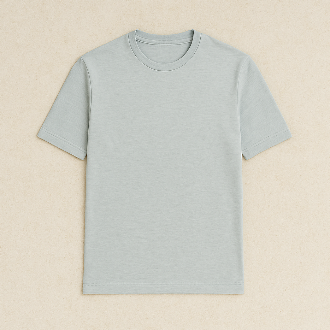 Elegantes Baumwollmischung Crewneck T-Shirt