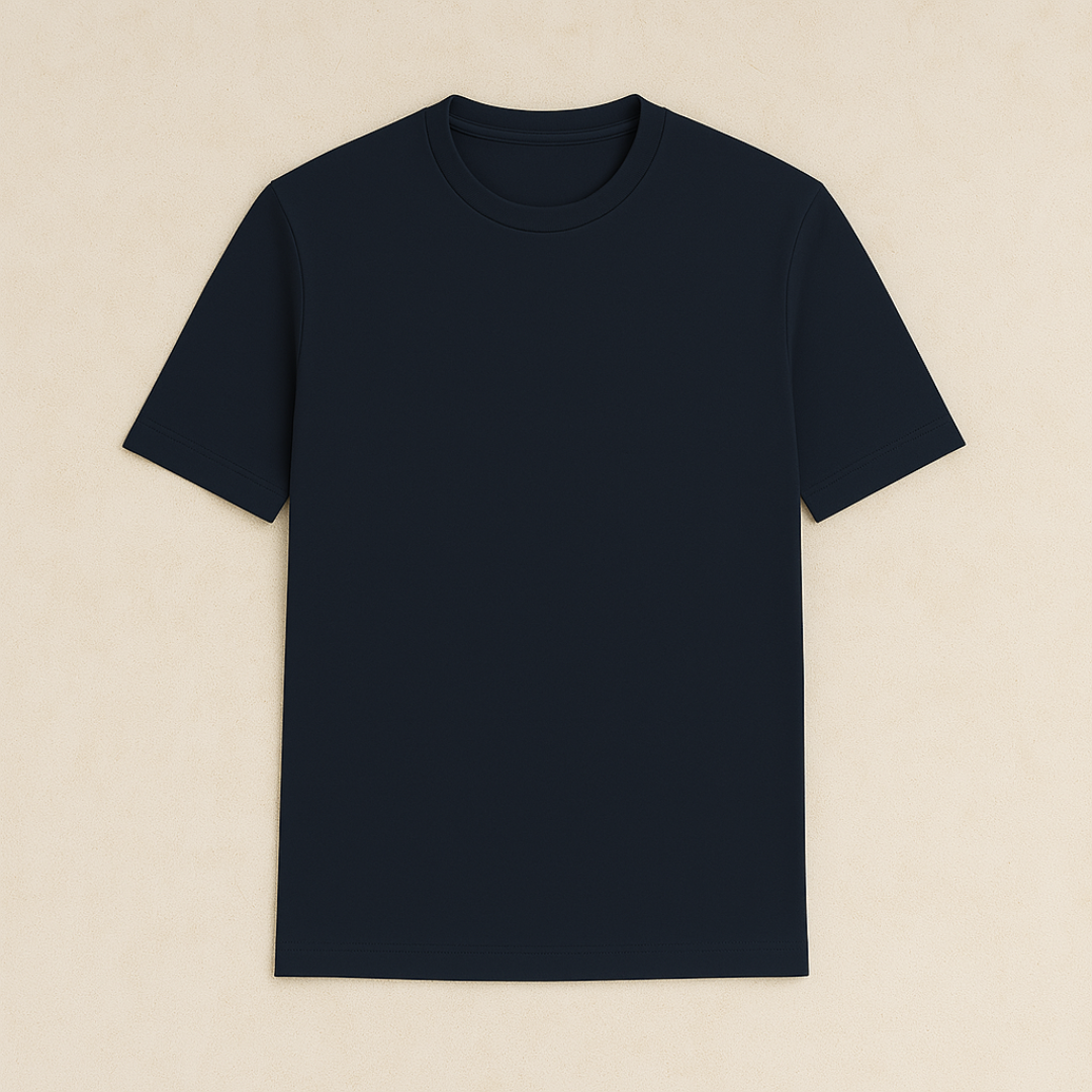 Elegantes Baumwollmischung Crewneck T-Shirt