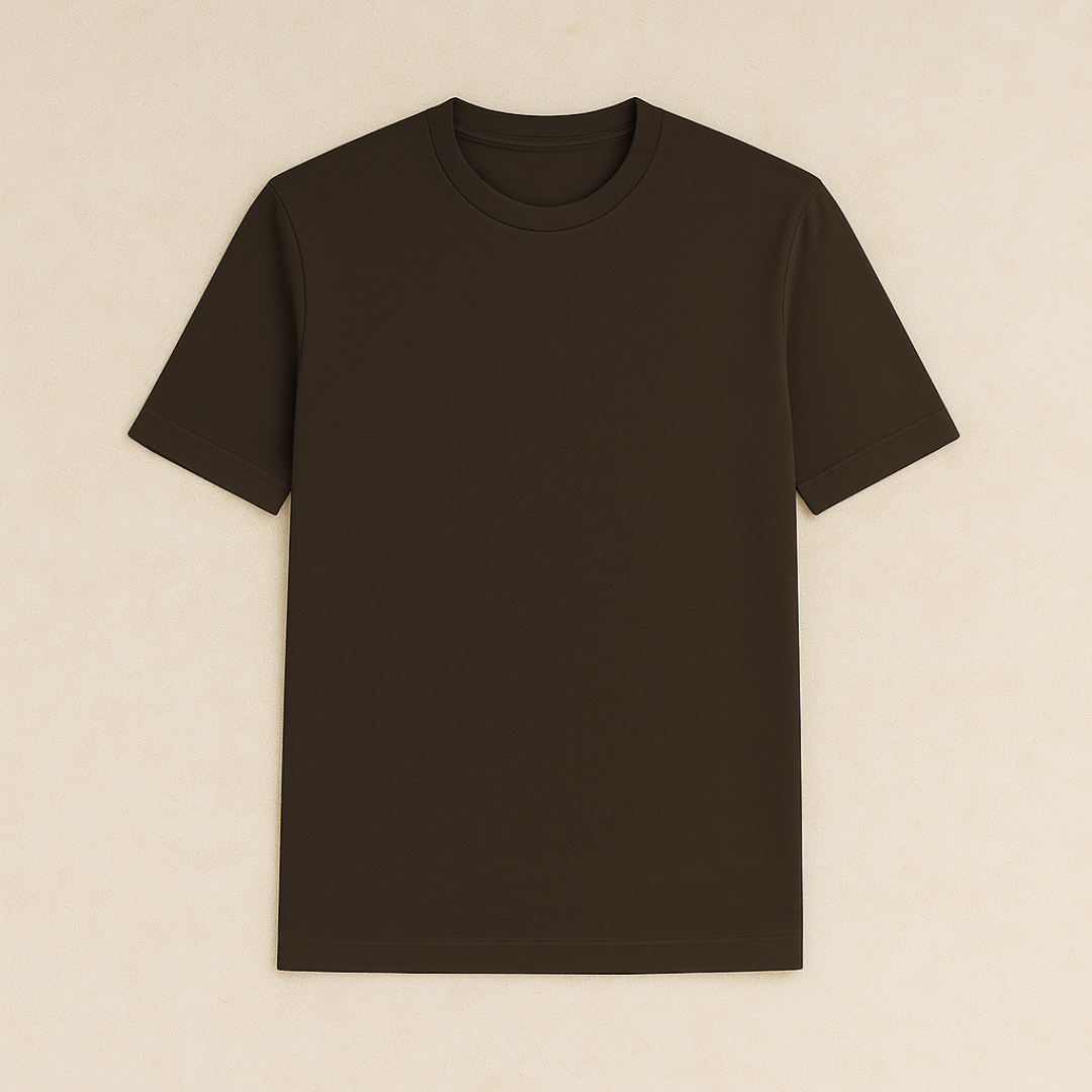 Elegantes Baumwollmischung Crewneck T-Shirt