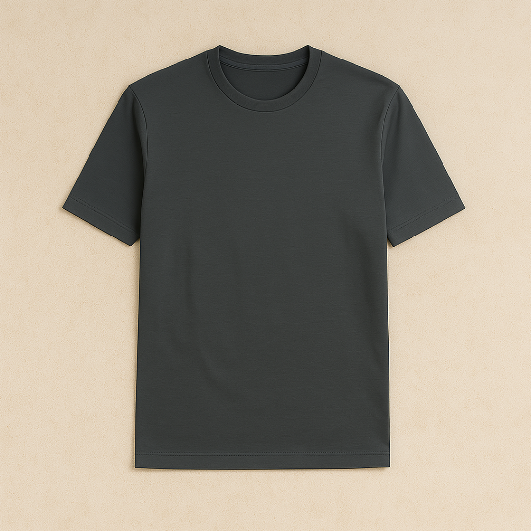 Elegantes Baumwollmischung Crewneck T-Shirt