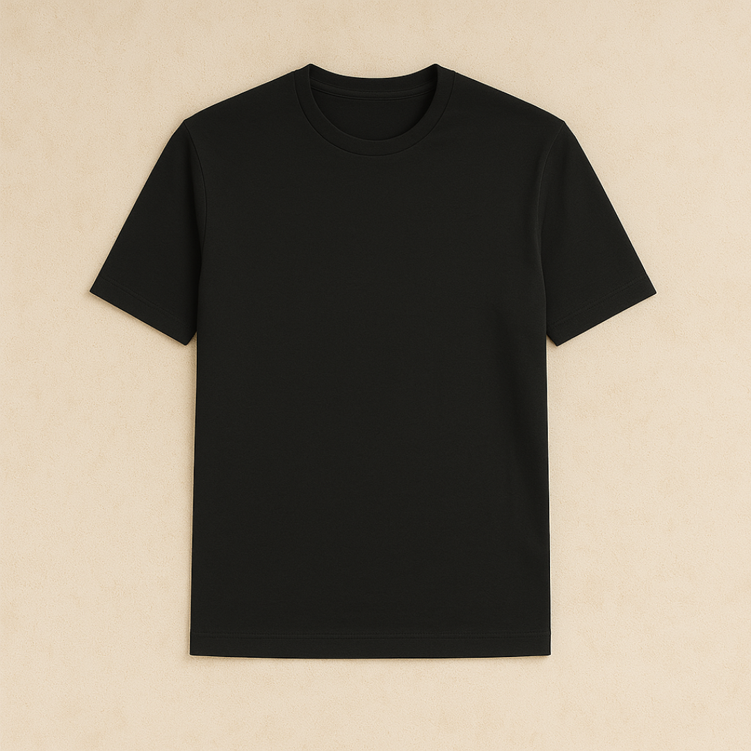 Elegantes Baumwollmischung Crewneck T-Shirt