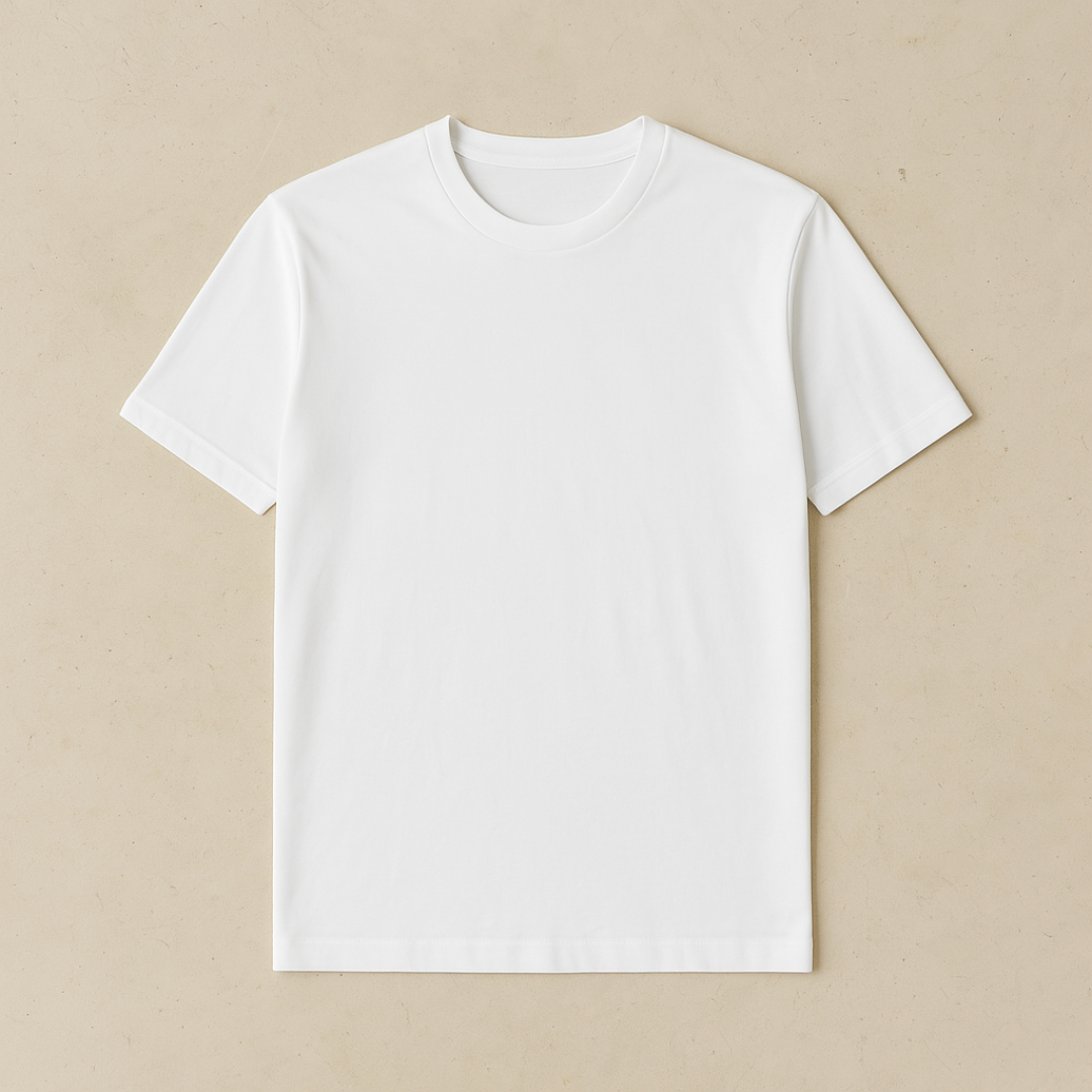 Elegantes Baumwollmischung Crewneck T-Shirt