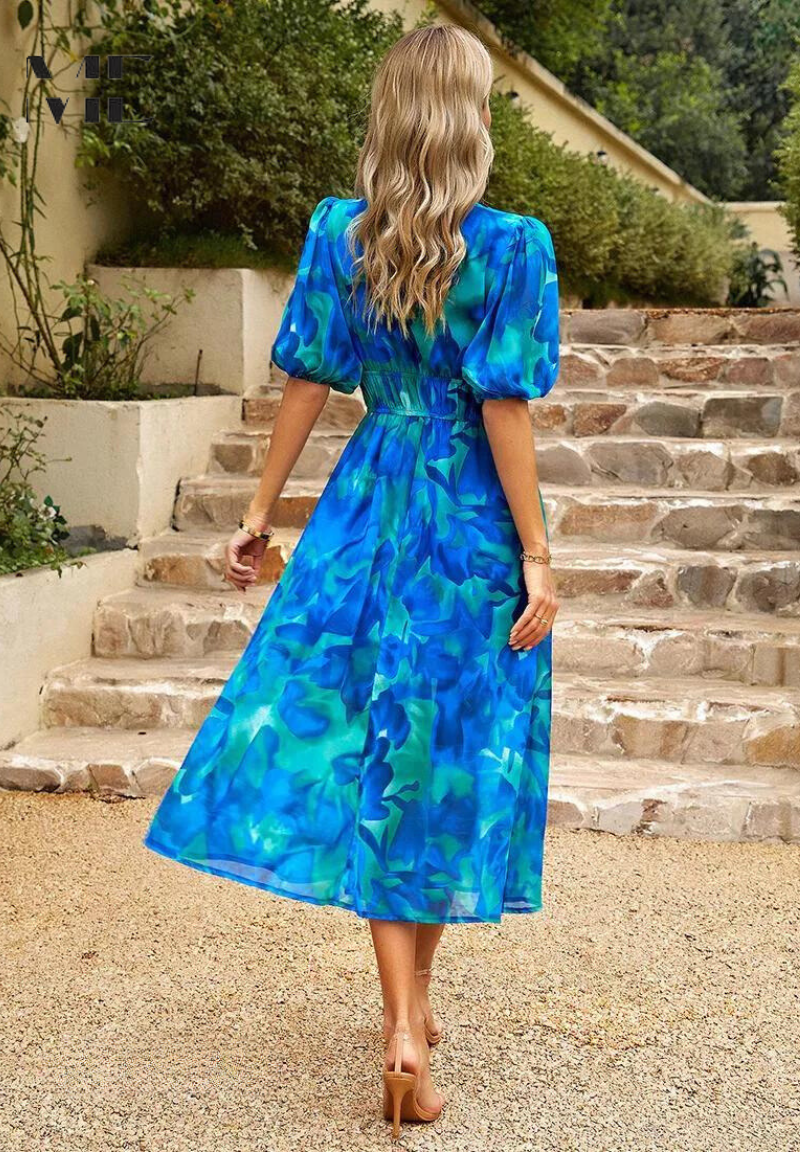 Elegant women's dress with tummy control