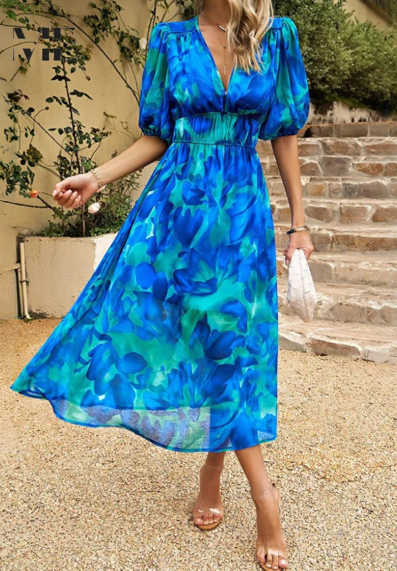 Elegant women's dress with tummy control