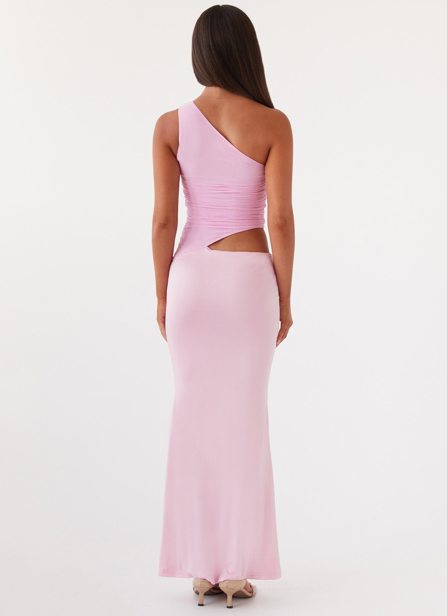 Elegantes Maxi-Kleid mit asymmetrischem Ausschnitt