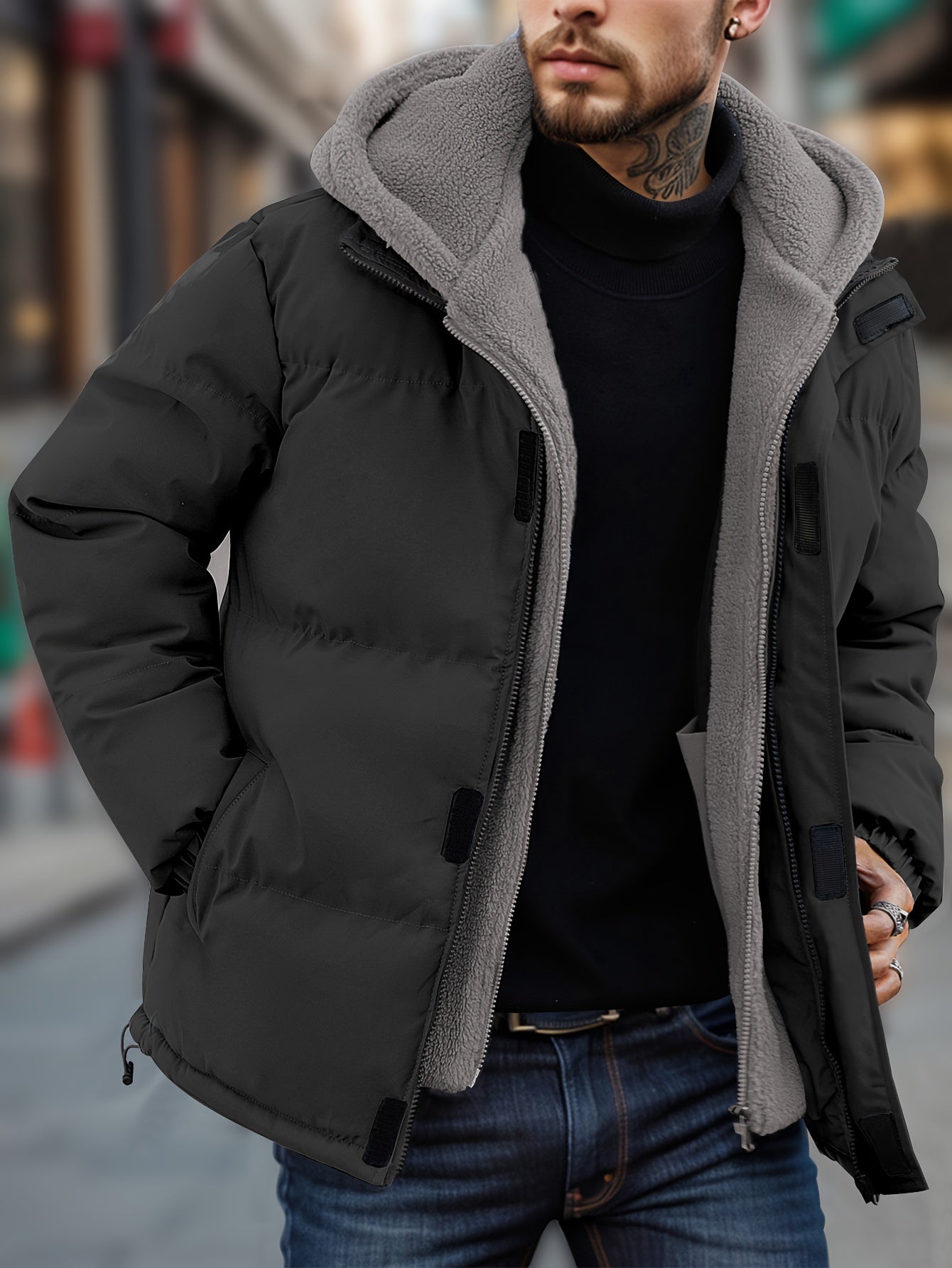 Warmer Puffer-Winterjacke