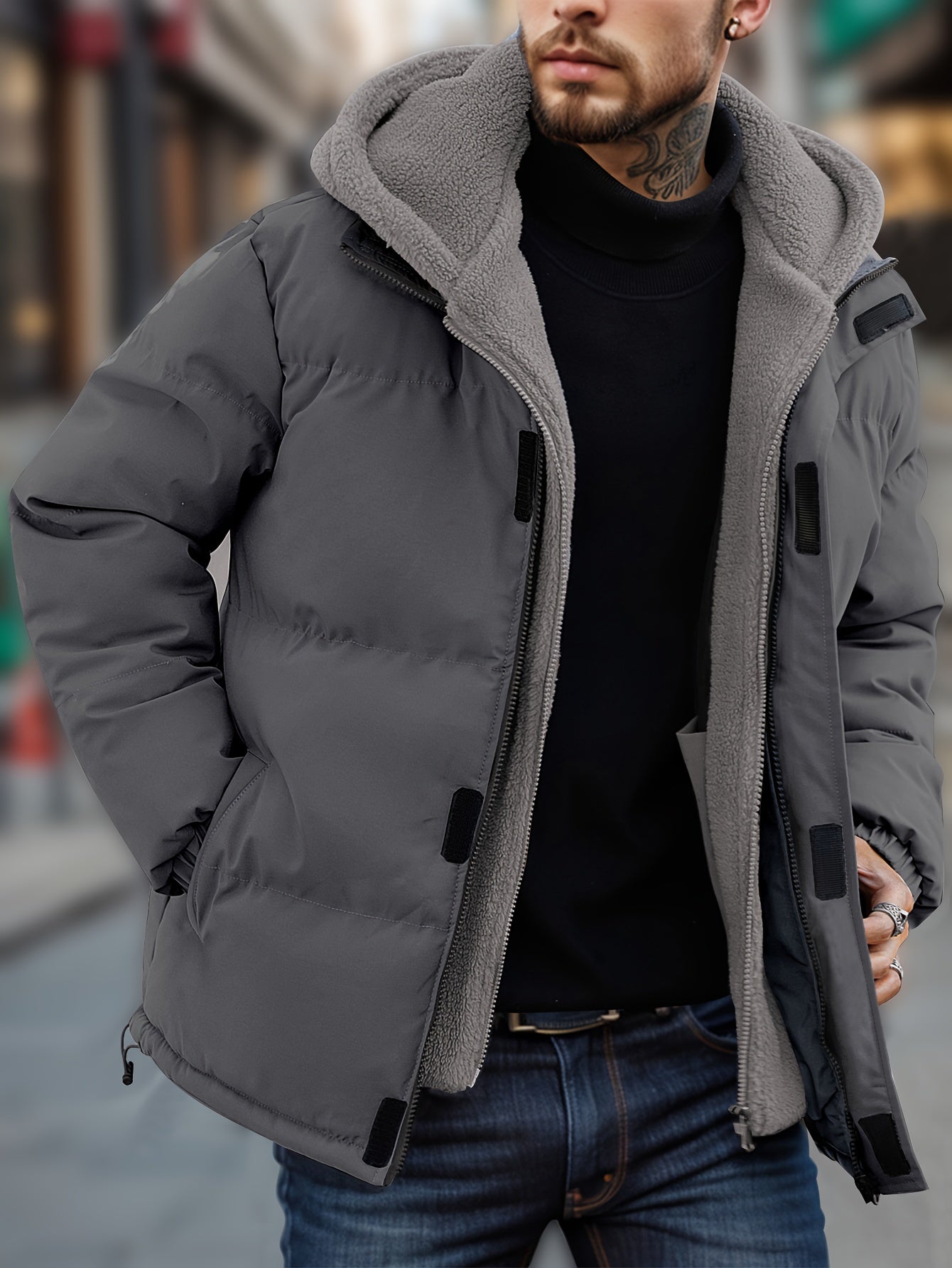 Warmer Puffer-Winterjacke