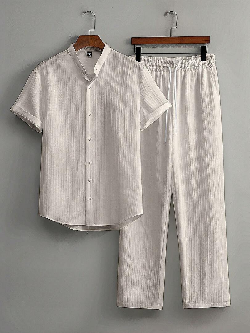 Entspanntes Sommer Set – Kurzarmhemd und lockere Hose
