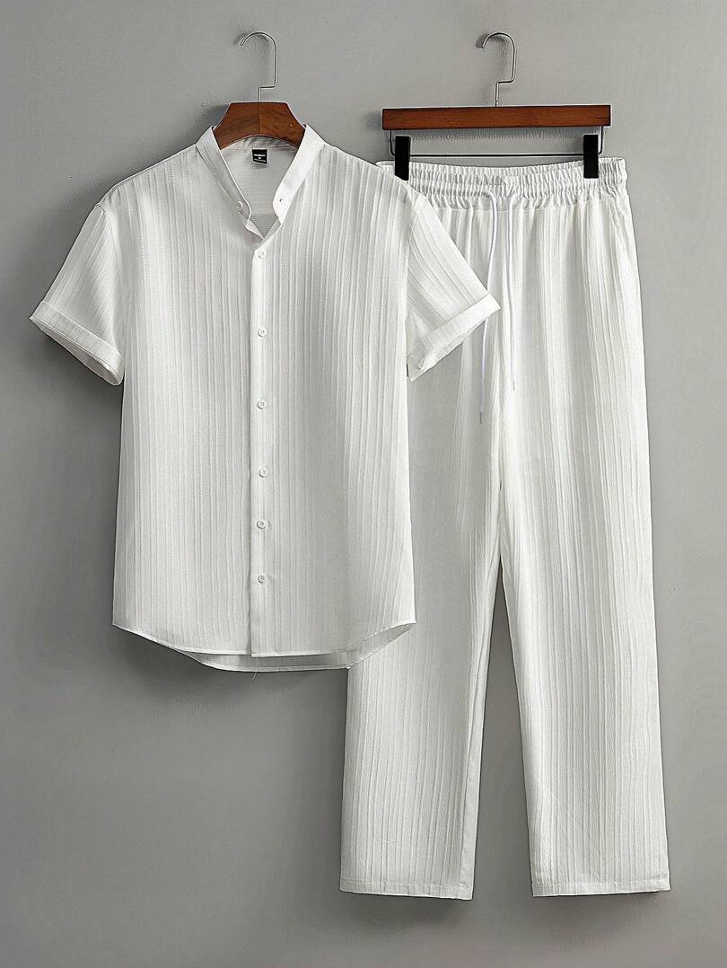 Entspanntes Sommer Set – Kurzarmhemd und lockere Hose