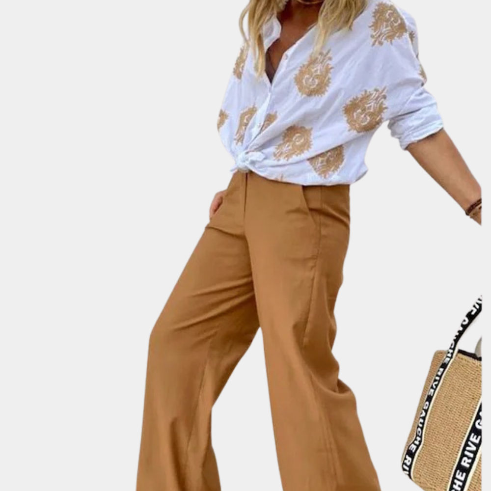 Julia | Damen Bluse mit Auffälligem Druck