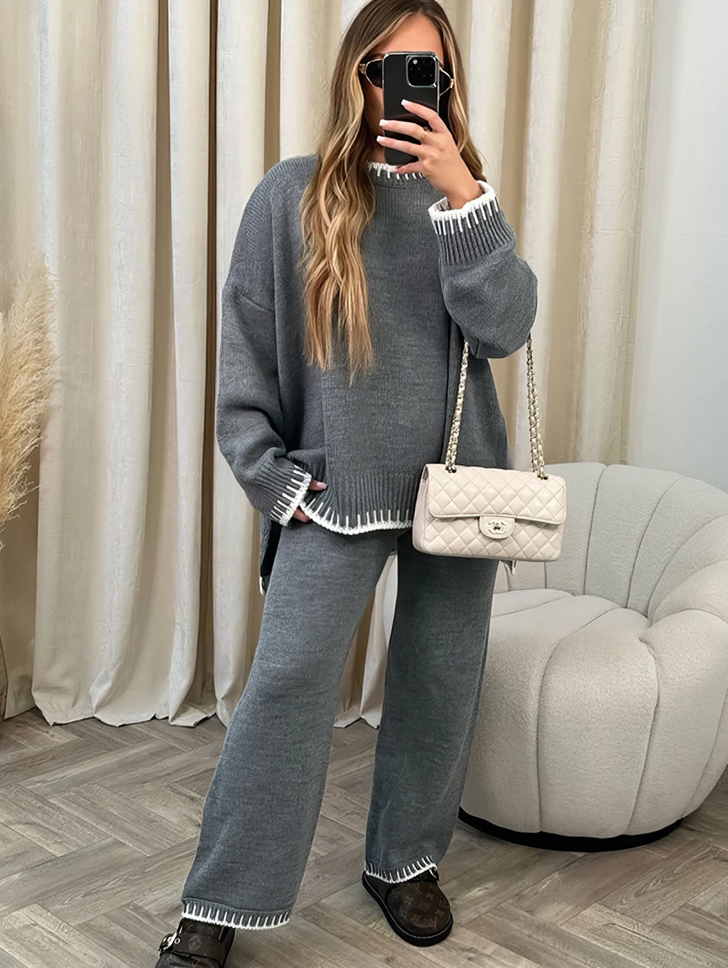 Elegantes zweiteiliges strickset