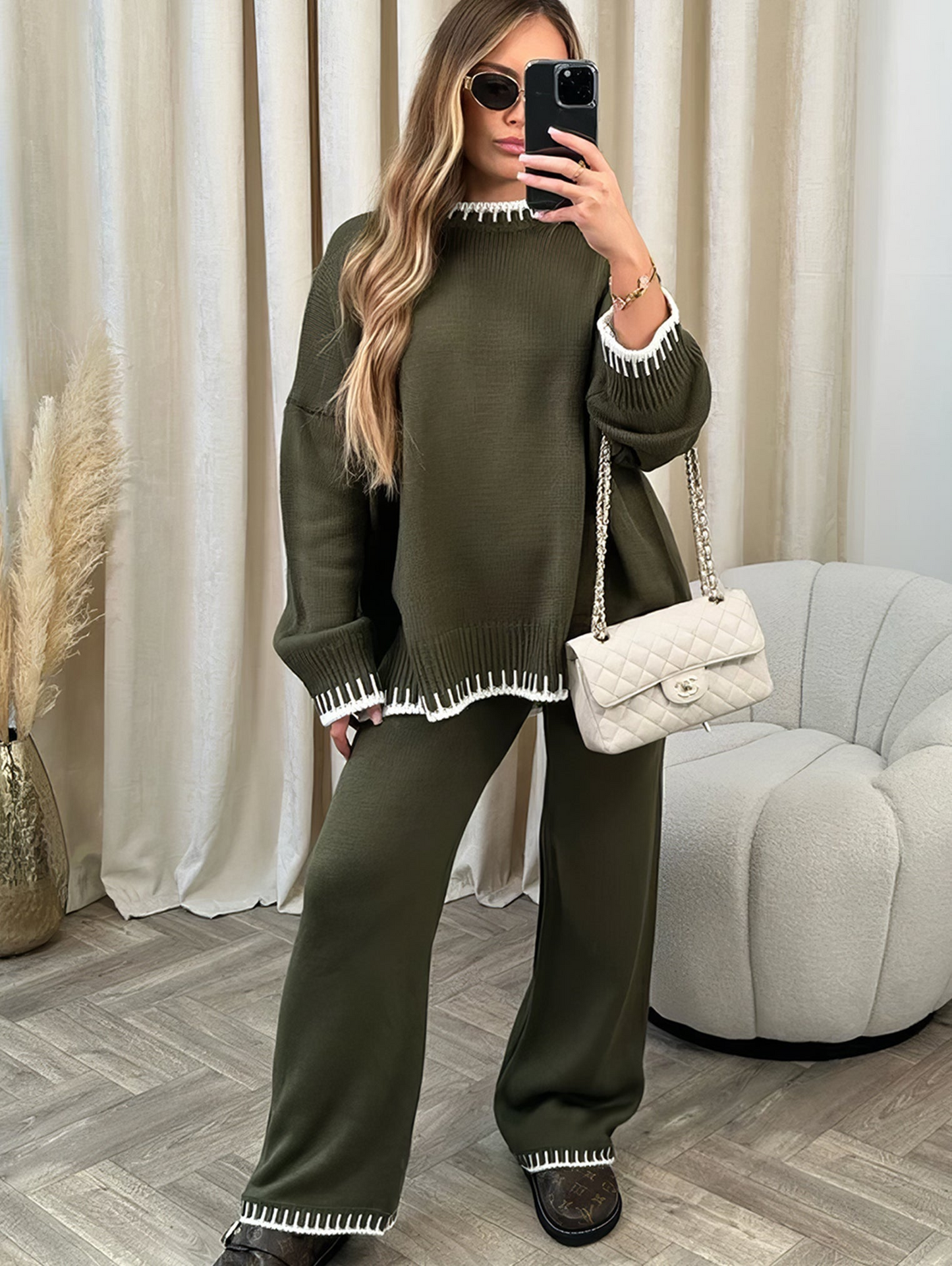 Elegantes zweiteiliges strickset