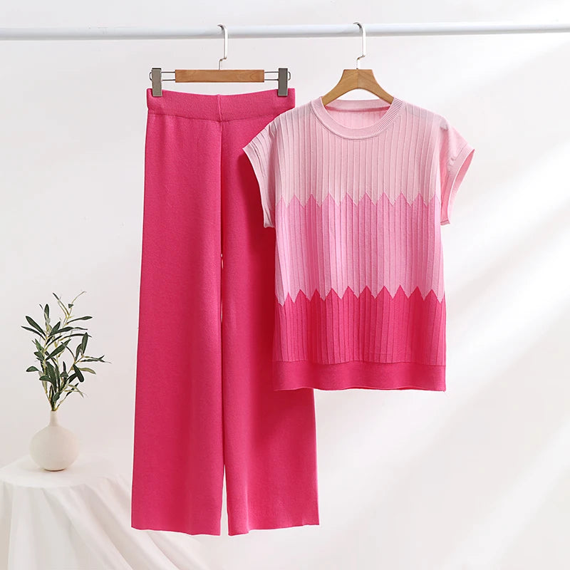 Farbverlauf Strick Lounge set für den Sommer