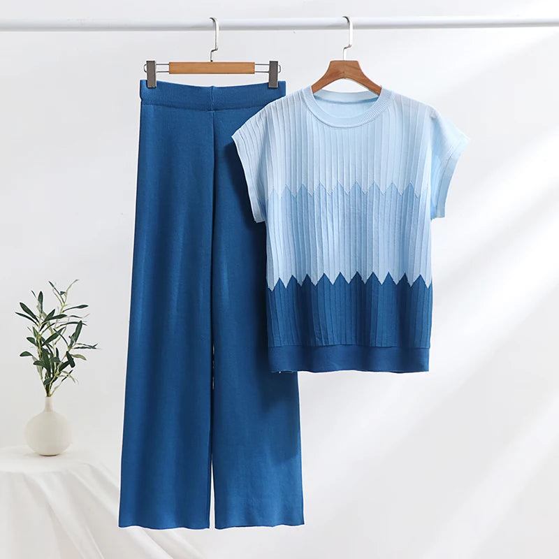 Farbverlauf Strick Lounge set für den Sommer