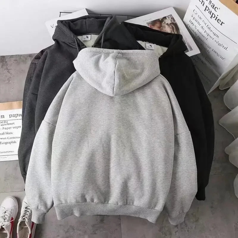 Fleecegefütterte Cardigan mit Kapuze