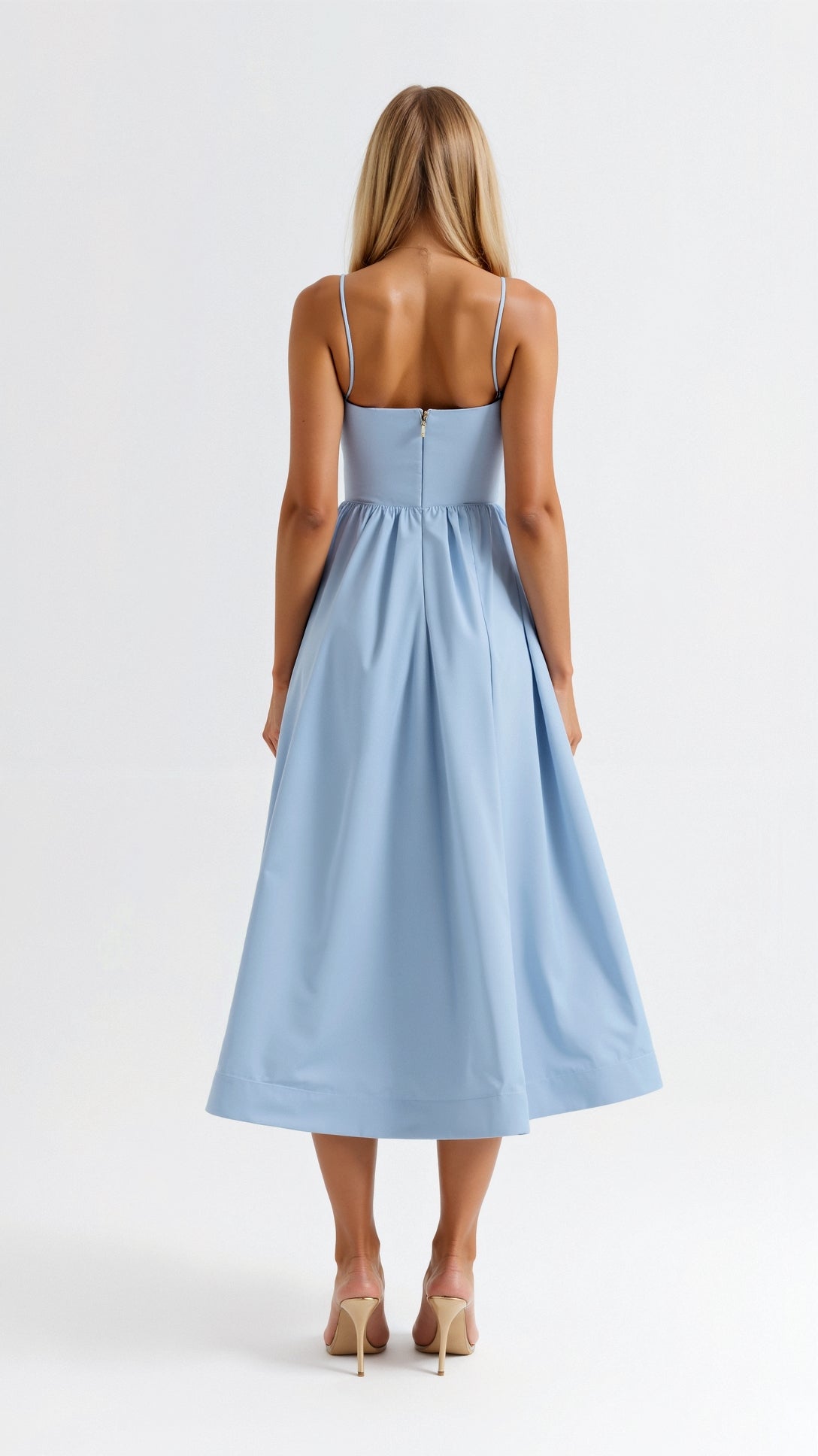 Abito midi fluido da donna