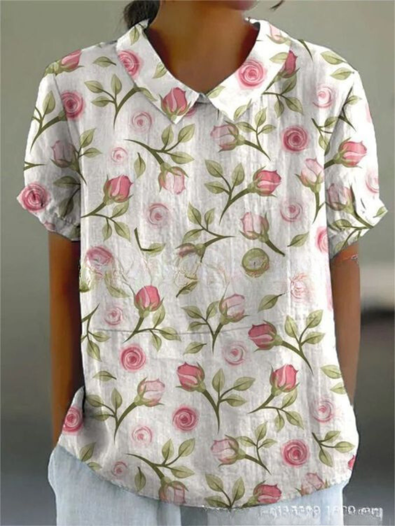 Variant image for Flora | Damen Bluse mit Blumendruck für Frauen, Lockerer Schnitt, Leichter Stoff-37
