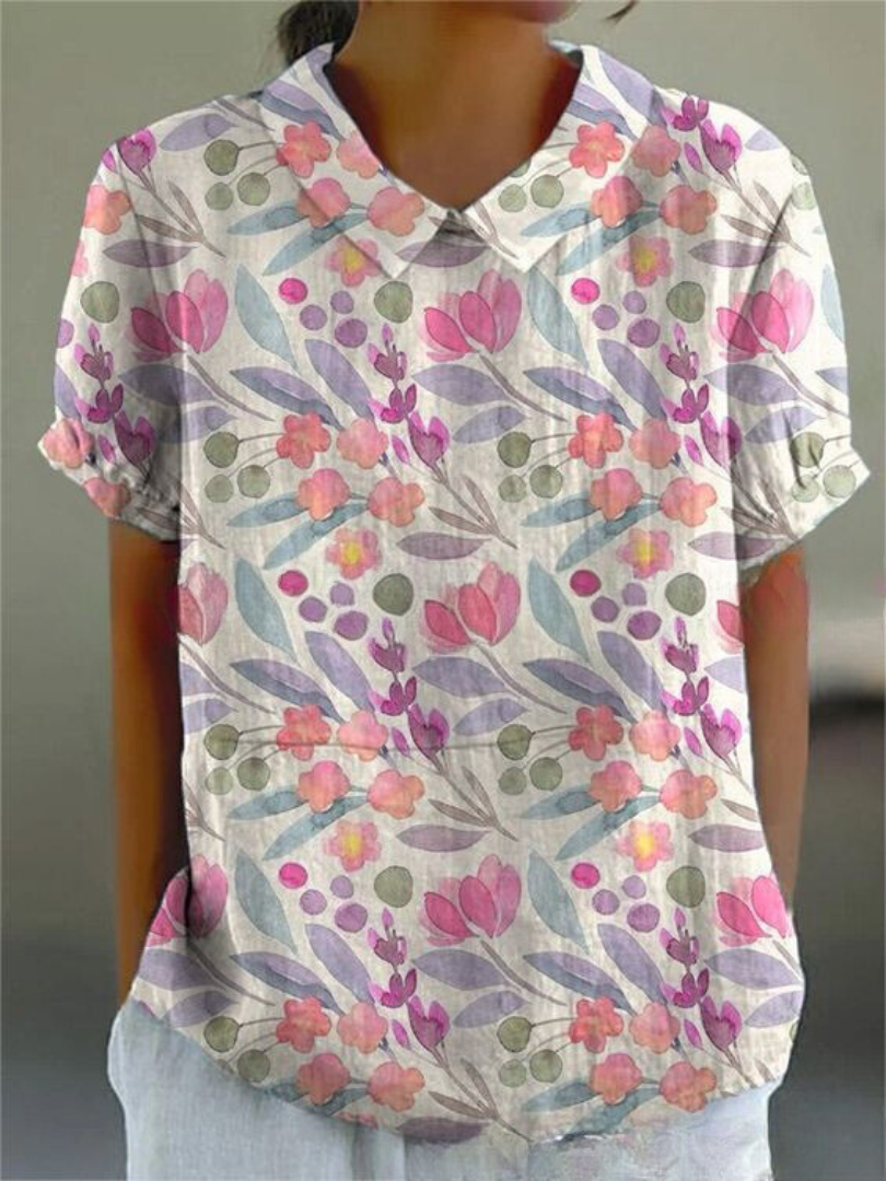 Variant image for Flora | Damen Bluse mit Blumendruck für Frauen, Lockerer Schnitt, Leichter Stoff-49