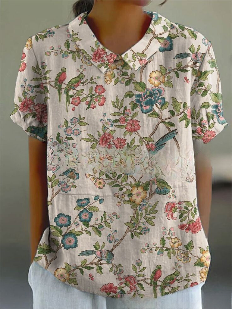 Variant image for Flora | Damen Bluse mit Blumendruck für Frauen, Lockerer Schnitt, Leichter Stoff-55